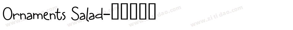 Ornaments Salad字体转换